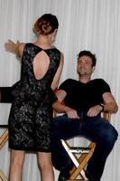 LOS ANGELES, AUG 27 -  Sharon Case givning Daniel Goddard a lap dance for his birthday while attending the Daniel Goddard Fan Event 2011 at the Universal Sheraton Hotel on August 27, 2011 in Los Angeles, CA photo
