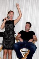 LOS ANGELES, AUG 27 -  Sharon Case givning Daniel Goddard a lap dance for his birthday while attending the Daniel Goddard Fan Event 2011 at the Universal Sheraton Hotel on August 27, 2011 in Los Angeles, CA photo