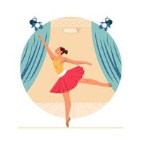 concepto de bailarina de ballet femenino vector