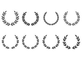 laurel wreath vector design illustration isolated on white background