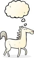 cartoon horse with thought bubble vector