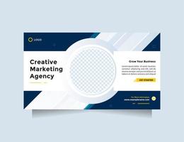 diseño de plantilla de agencia de marketing creativo. experto en marketing digital moderno y limpio para negocios corporativos, utilizable para redes sociales, banners y anuncios web en Internet vector