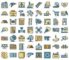 DIY repair icons set vector flat