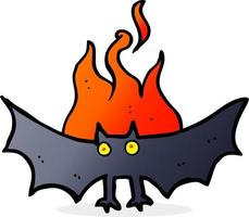 cartoon spooky vampire bat vector