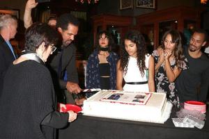 LOS ANGELES, FEB 12 -  Jill Farren Phelps, Kristoff St John, Paris St John, Lola St John, Christel Khalil, Bryton James at the Kristoff St John celebrates 25 Years at YnR at the CBS Television City on February 12, 2016 in Los Angeles, CA photo