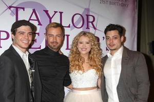 LOS ANGELES, OCT 25 -  Matthew Larwrence, Joey Lawrence, Taylor Spreitler, Andrew Lawrence at the Taylor Spreitler s 21st Birthday Party at the CBS Radford Studios on October 25, 2014 in Studio City, CA photo