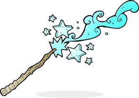 magic wand casting spell vector