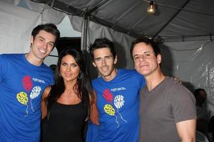 LOS ANGELES, OCT 1 -  Adam Gregory, Nadia Bjorlin, Brandon Beemer, Christian LeBlanc arriving at the Light The Night Hollywood Walk 2011 at the Sunset Gower Studios on October 1, 2011 in Los Angeles, CA photo