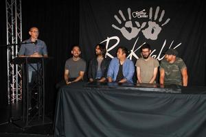 LOS ANGELES, JUN 18 -  Linkin Park, Mike Shinoda, Rob Bourdon, Joe Hahn, Brad Delson, Dave Farrell, Chester Bennington at the Linkin Park Rockwalk Inducting Ceremony at the Guitar Center on June 18, 2014 in Los Angeles, CA photo