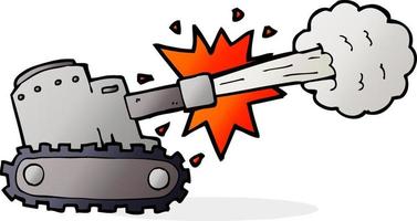 cartoon firing tank vector