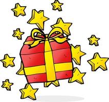 cartoon christmas presents vector