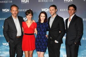 LOS ANGELES, JUL 29 - John Benjamin Hickey, Rachel Brosnahan, Christopher Denham, Katja Herbers, Ashley Zukerman at the Manhattan 2015 TCA Summer Press Tour at the Beverly Hilton Hotel on July 29, 2015 in Beverly Hills, CA photo