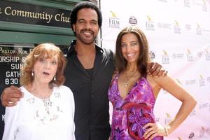 avalon, 27 de septiembre - maria st john, kristoff st john, dana derrick en la proyección del documental un hombre llamado dios, festival de cine catalina en la iglesia de la comunidad de avalon el 27 de septiembre de 2014 en avalon, isla catalina, ca foto