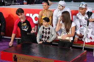 LOS ANGELES, JAN 26 - Prince Michael Jackson, Prince Michael Jackson, II aka Blanket Jackson, Paris Jackson at the Michael Jackson Immortalized Handprint and Footprint Ceremony at Graumans Chinese Theater on January 26, 2012 in Los Angeles, CA photo