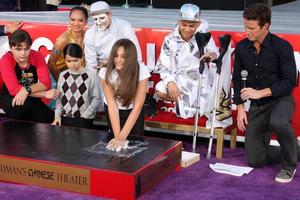 LOS ANGELES, JAN 26 - Prince Michael Jackson, Prince Michael Jackson, II aka Blanket Jackson, Paris Jackson at the Michael Jackson Immortalized Handprint and Footprint Ceremony at Graumans Chinese Theater on January 26, 2012 in Los Angeles, CA photo