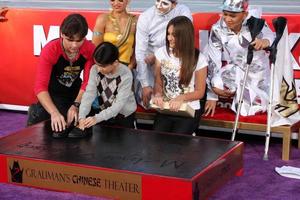 LOS ANGELES, JAN 26 - Prince Michael Jackson, Prince Michael Jackson, II aka Blanket Jackson, Paris Jackson at the Michael Jackson Immortalized Handprint and Footprint Ceremony at Graumans Chinese Theater on January 26, 2012 in Los Angeles, CA photo