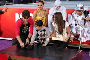 LOS ANGELES, JAN 26 - Prince Michael Jackson, Prince Michael Jackson, II aka Blanket Jackson, Paris Jackson at the Michael Jackson Immortalized Handprint and Footprint Ceremony at Graumans Chinese Theater on January 26, 2012 in Los Angeles, CA photo