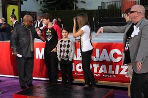 LOS ANGELES, JAN 26 - Prince Michael Jackson, Prince Michael Jackson, II aka Blanket Jackson, Paris Jackson at the Michael Jackson Immortalized Handprint and Footprint Ceremony at Graumans Chinese Theater on January 26, 2012 in Los Angeles, CA photo