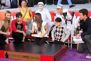 LOS ANGELES, JAN 26 - Prince Michael Jackson, Paris Jackson, Prince Michael Jackson, II aka Blanket  at the Michael Jackson Immortalized Handprint and Footprint Ceremony at Graumans Chinese Theater on January 26, 2012 in Los Angeles, CA photo