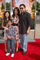 LOS ANGELES, SEP 21 - Michaela Zee, Cooper Dominic Zee, Ming-Na Wen, Eric Michael Zee at the Cloudy With A Chance of Meatballs 2 Los Angeles Premiere at Village Theater on September 21, 2013 in Westwood, CA photo