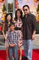 LOS ANGELES, SEP 21 - Michaela Zee, Cooper Dominic Zee, Ming-Na Wen, Eric Michael Zee at the Cloudy With A Chance of Meatballs 2 Los Angeles Premiere at Village Theater on September 21, 2013 in Westwood, CA photo