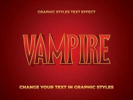 VAMPIRE RED GRADIENT EDITABLE TEXT EFFECT vector