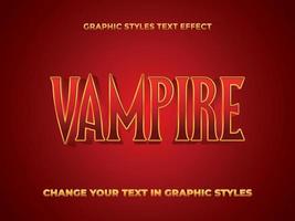 VAMPIRE RED GRADIENT EDITABLE TEXT EFFECT vector