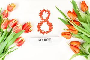 8 March International Women's Day greeting card photo