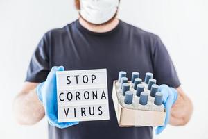 detener el concepto de coronavirus foto