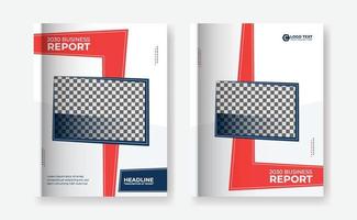 Annual business report, brochure flyer and book cover design vector