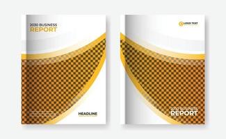 Corporate annual report and book cover design template vector