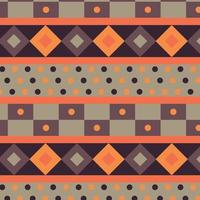 Purple and Orange Aztec Pattern vector