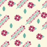 Femenine Geometric Floral Pattern vector