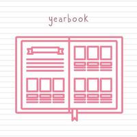 Pink Yearbook Illustration vector