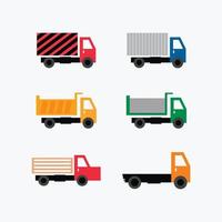 Set of Colorful Trucks vector