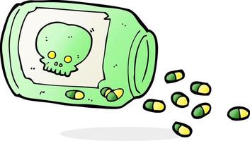 cartoon dangerous pills vector