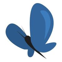 icono de mariposa voladora. estilo de dibujos animados, garabato, personaje lindo. logotipos el concepto de animales, insectos, simple, etc. vector plano