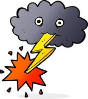 cartoon storm cloud vector