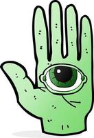 cartoon spooky hand vector