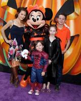 LOS ANGELES, OCT 1 - Rebecca Herbst, Ella Bailey Saucedo, Ethan Riley Saucedo, Emerson Truett Saucedo at the VIP Disney Halloween Event at Disney Consumer Product Pop Up Store on October 1, 2014 in Glendale, CA photo