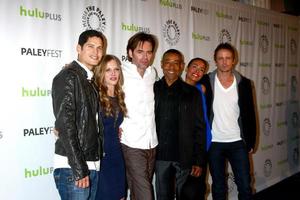 LOS ANGELES, MAR 2 - JD Pardo, Tracy Spiridakos, Billy Burke, Giancarlo Esposito, Daniella Alonso and David Lyons arrives at the  Revolution PaleyFEST Event at the Saban Theater on March 2, 2013 in Los Angeles, CA photo