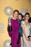 LOS ANGELES, JAN 29 - Julie Bowen, Aubrey Anderson-Emmons, Sarah Hyland in the Press Room at the 18th Annual Screen Actors Guild Awards at Shrine Auditorium on January 29, 2012 in Los Angeles, CA photo