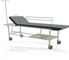 Hospital Stretcher isolated on white background vector