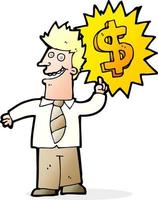 making money cartoon vector