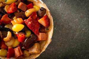 Stir fried mixed Chinese fruits and nuts photo