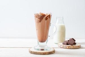 Iced chocolate milkshake drink photo