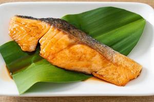 Grilled Salmon Steak with Soy Sauce photo
