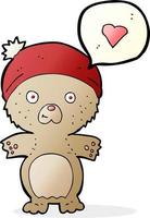 cartoon bear in hat vector