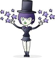 cartoon halloween vampire girl vector