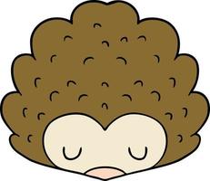 flat color style cartoon hedgehog vector